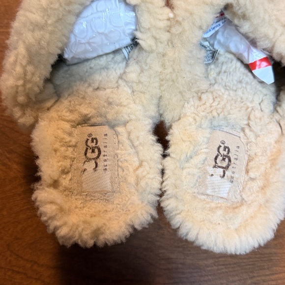 Vintage Ugg Tan Sheepskin Lined Wood Soled Clogs size 7/38 - Picture 16 of 16